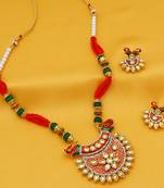 Red stone necklace-sets