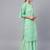 Green Cotton Checks Unstitched Dress Material With Embroidered Dupatta