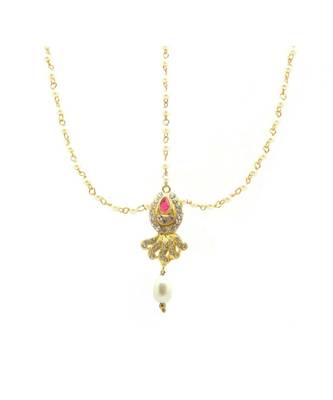Gold Plated Maang Tikka Matha Patti For Women/Girls 2