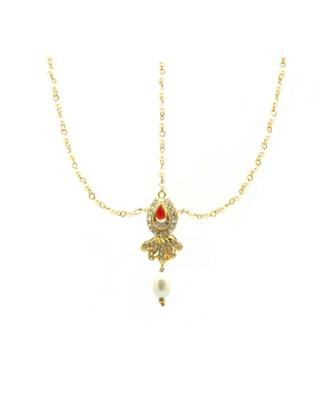 Gold Plated Maang Tikka Matha Patti For Women/Girls 2