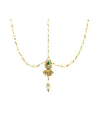Gold Plated Maang Tikka Matha Patti For Women/Girls 2