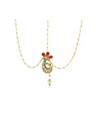 Gold Plated Maang Tikka Matha Patti For Women/Girls 2