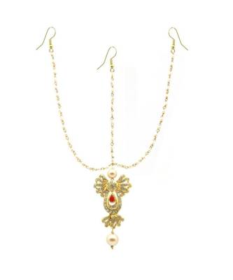 Gold Plated Maang Tikka Matha Patti For Women/Girls 1