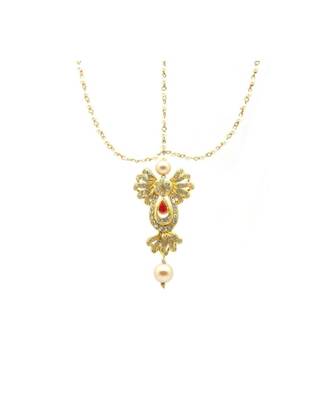 Gold Plated Maang Tikka Matha Patti For Women/Girls 2