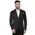 Black Plain Satin Blazer For Men