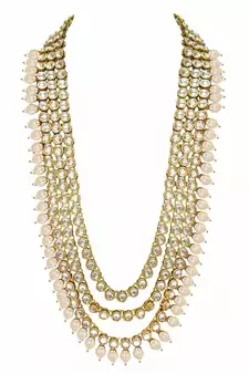 Traditional Kundan Pearl Wedding Choker Bridal Necklace Set Earrings & Maang Tikka For Women