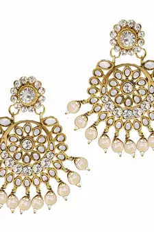 Traditional Kundan Pearl Wedding Choker Bridal Necklace Set Earrings & Maang Tikka For Women