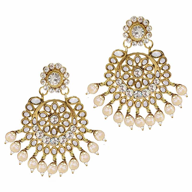 Traditional Kundan Pearl Wedding Choker Bridal Necklace Set Earrings & Maang Tikka For Women