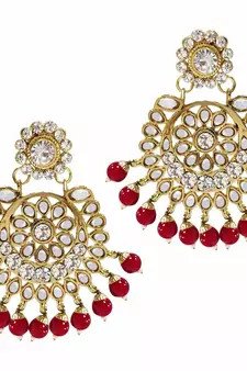 Traditional Kundan Pearl Wedding Choker Bridal Necklace Set Earrings & Maang Tikka For Women