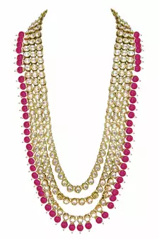 Traditional Kundan Pearl Wedding Choker Bridal Necklace Set Earrings & Maang Tikka For Women