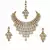 Traditional Stone Studded Bridal Choker Necklace Set Earrings & Maang Tikka For Women