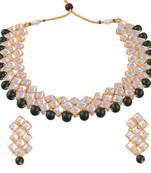 Traditional Kundan And Beads Choker Necklace Set For Women
