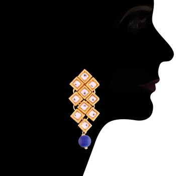 Traditional Kundan And Beads Choker Necklace Set For Women 2