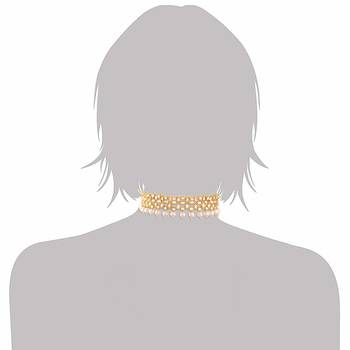 Traditional Kundan And Beads Choker Necklace Set For Women 3