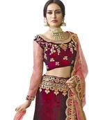Bidal Purple Lahenga Choli Semi Stiched Lehngha Choli