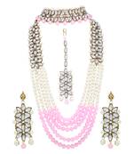 Traditional Pearl & Kundan Bridal Dulhan Jewellery Set For Women