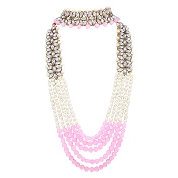 Traditional Pearl & Kundan Bridal Dulhan Jewellery Set For Women 2