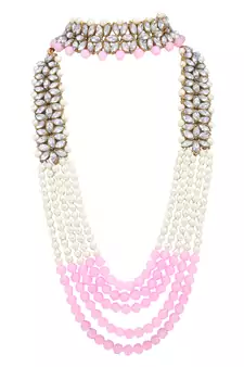 Traditional Pearl & Kundan Bridal Dulhan Jewellery Set For Women