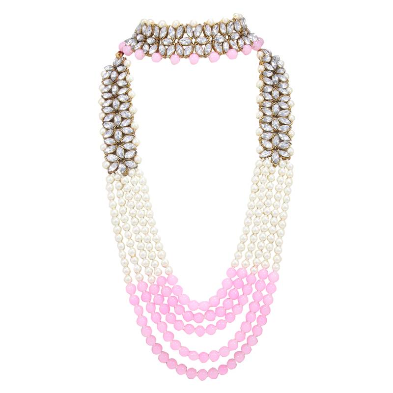 Traditional Pearl & Kundan Bridal Dulhan Jewellery Set For Women