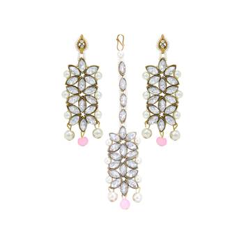Traditional Pearl & Kundan Bridal Dulhan Jewellery Set For Women 3