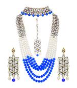 Traditional Pearl & Kundan Bridal Dulhan Jewellery Set For Women