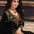 Black embroidered faux georgette salwar