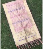 Peach banarasi silk woven Dupatta