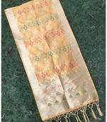 Yellow banarasi silk woven Dupatta