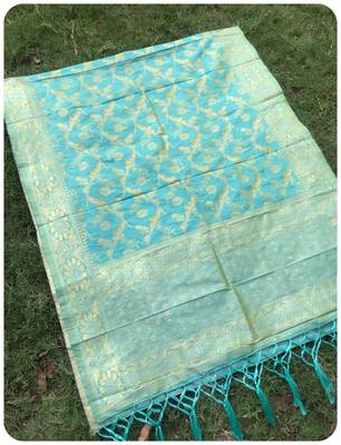 C Green Women Banarsi silk Dupatta 1