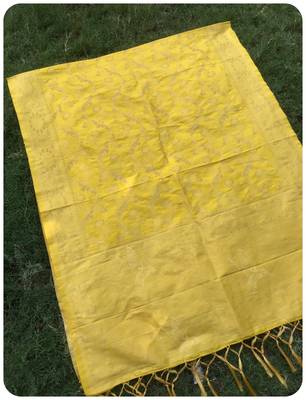 Yellow Women Banarsi silk Dupatta 1