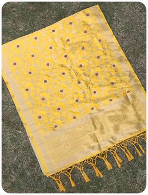 Yellow Women's Art silk Dupatta 1