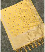 Yellow Women's Art silk Dupatta