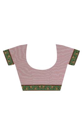 Red Embroidered Net Saree With Blouse 2