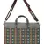 Neon Grey and Multicoloured Printed Polyester Laptop bag