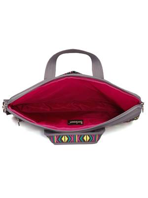 Neon Grey and Multicoloured Printed Polyester Laptop bag 5