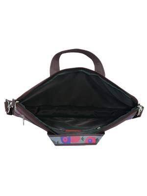 Strix Brown and Multicoloured Printed Polyester Laptop bag 5