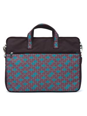 Minikins Brown and Multicoloured Printed Polyester Laptop bag 3