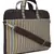Streak Brown and Multicoloured Striped Polyester Laptop bag
