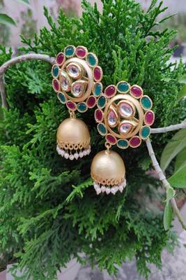 Pink ruby   jhumkas 1