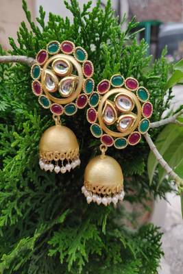 Pink ruby   jhumkas 2