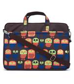 Strix Brown and Multicoloured Printed Polyester Laptop bag
