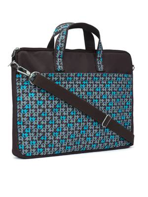 Minikins Brown and Multicoloured Printed Polyester Laptop bag 2
