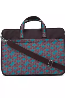 Minikins Brown and Multicoloured Printed Polyester Laptop bag