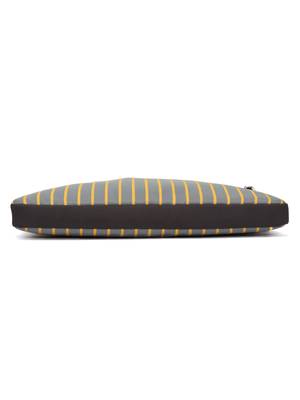 Streak Brown and Multicoloured Striped Polyester Laptop bag 6