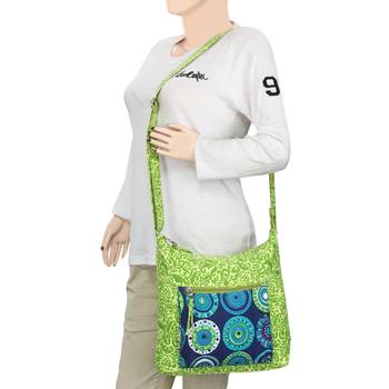 Hybrid Green Canvas Sling Bag 7