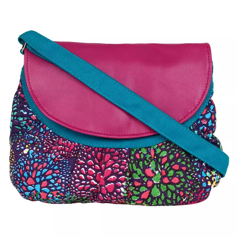 Minikins Blue Canvas Sling Bag