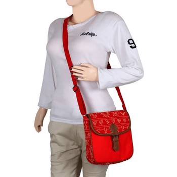 Nava Red Canvas Sling Bag 7
