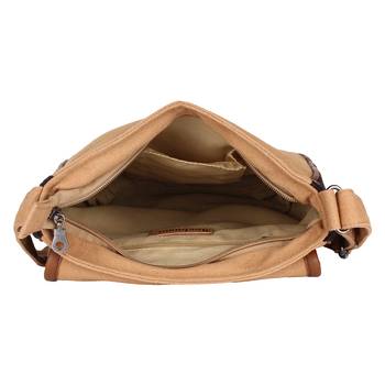 Dash Beige Canvas Sling Bag 6