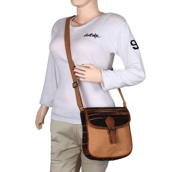 Dash Beige Canvas Sling Bag 7