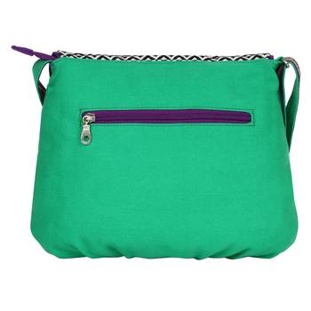 Geomet Green Canvas Sling Bag 3